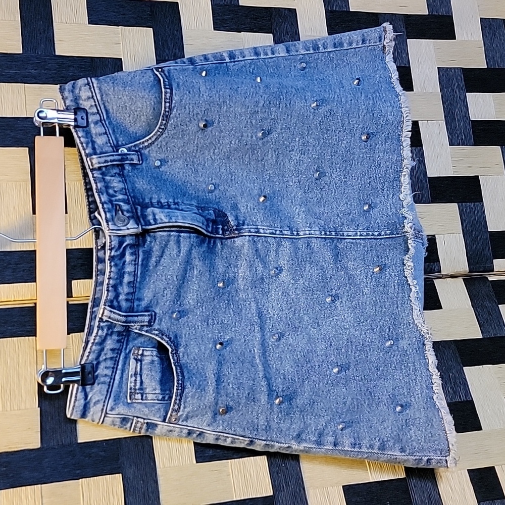 Wild Fable Studded Denim Skirt - Picture 3 of 8